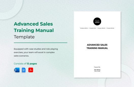 Advanced Sales Training Manual Template