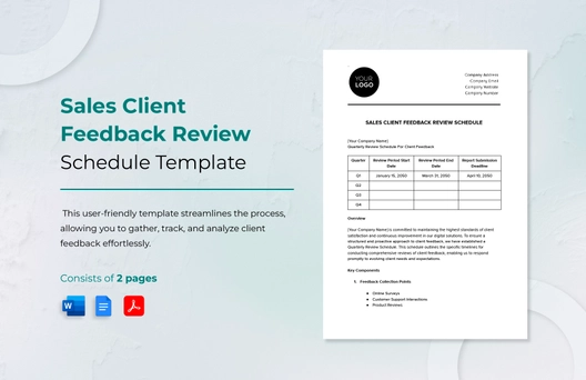 Sales Client Feedback Review Schedule Template