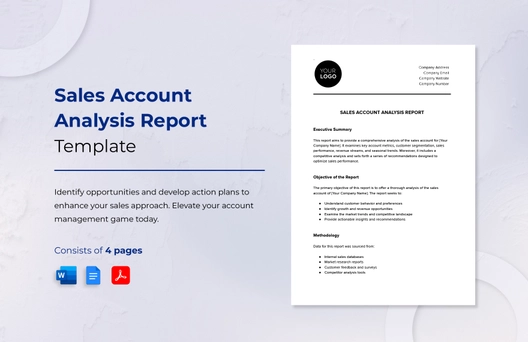 Sales Account Analysis Report Template