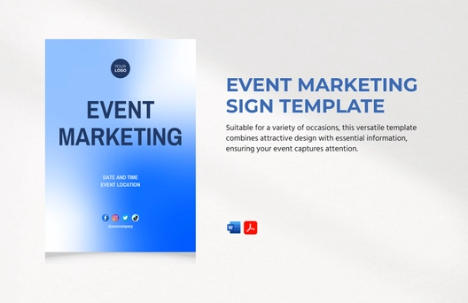 Event Marketing Sign Template