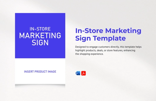 In-Store Marketing Sign Template