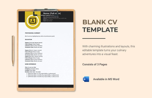 Blank CV Template