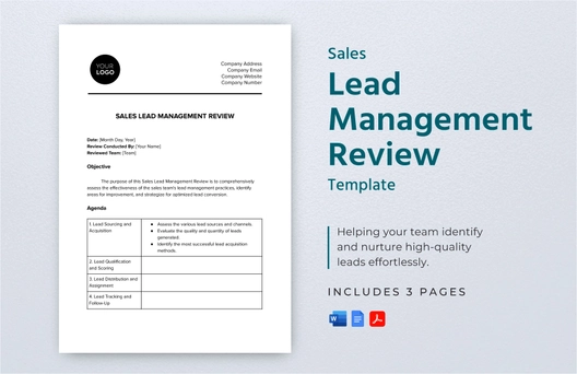 Sales Lead Management Review Template
