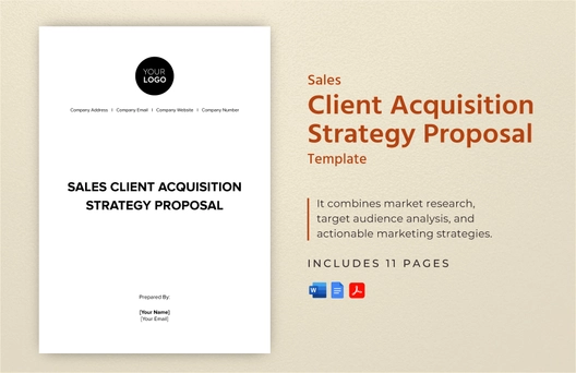 Sales Client Acquisition Strategy Proposal Template Sales Client Acquisition Strategy Proposal Template