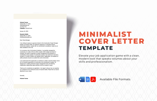 Minimalist Cover Letter Template