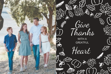 Free Family Thanksgiving Postcard Template to Edit Online