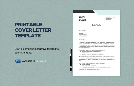 Printable Cover Letter Template