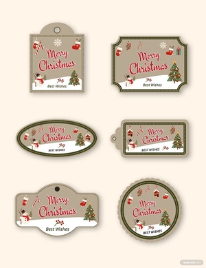 Vintage Christmas Label Template