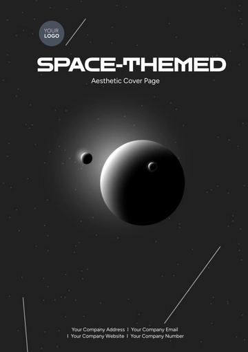 Free Space-themed Aesthetic Cover Page Template to Edit Online