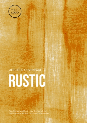 Free Rustic Aesthetic Cover Page Template to Edit Online