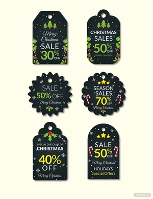 Christmas Sale Tag Template