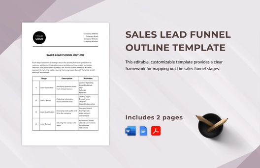 Sales Lead Funnel Outline Template