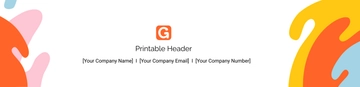 Free Geometric Printable Header Template to Edit Online