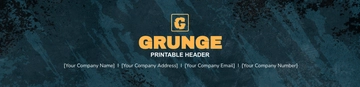 Free Grunge Printable Header Template to Edit Online