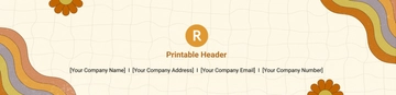 Free Retro Printable Header Template to Edit Online