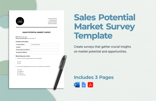 Sales Potential Market Survey Template