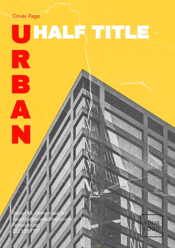 Free Urban Half Title Cover Page Template to Edit Online