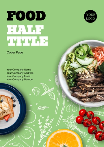 Free Food Half Title Cover Page Template to Edit Online