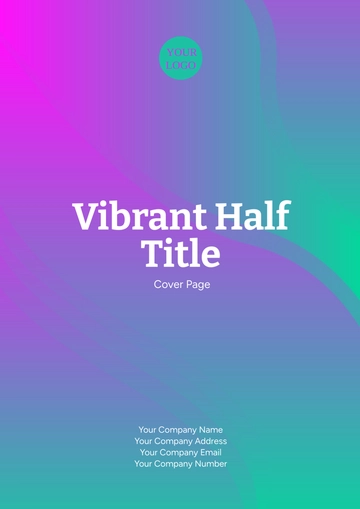 Free Vibrant Half Title Cover Page Template to Edit Online