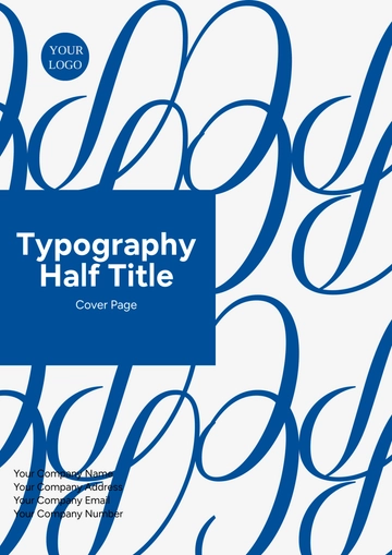 Free Typography Half Title Cover Page Template to Edit Online