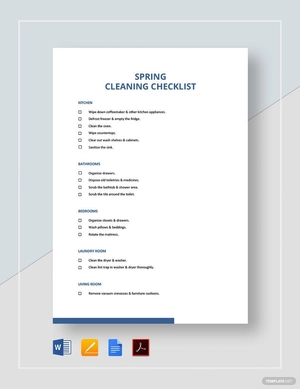 Spring Cleaning Checklist Template