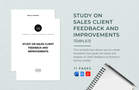 Study on Sales Client Feedback and Improvements Template