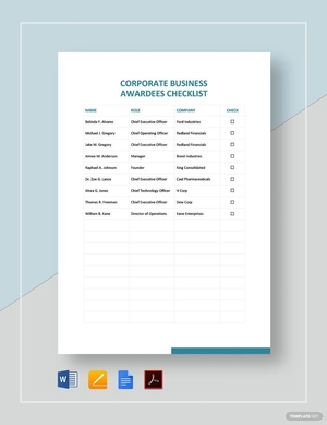 Business Checklist Template