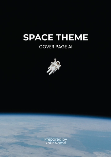 Free Space Theme Cover Page AI Template to Edit Online