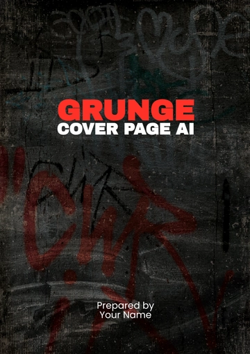 Free Grunge Cover Page AI Template to Edit Online