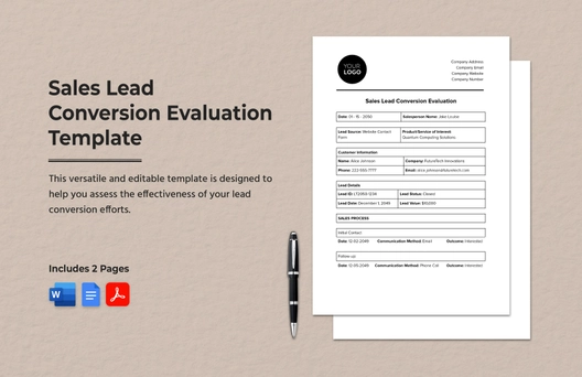 Sales Lead Conversion Evaluation Template