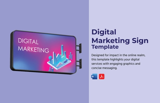 Digital Marketing Sign Template