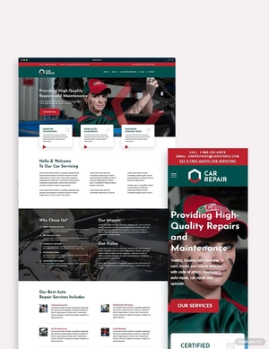 Car Repair Bootstrap Landing Page Template