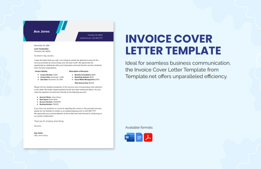 Invoice Cover Letter Template
