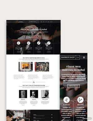 Barber Shop Bootstrap Landing Page Template