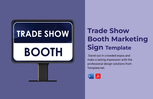 Trade Show Booth Marketing Sign Template