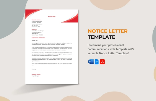 Notice Letter Template