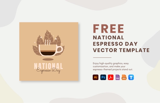 National Espresso Day Vector