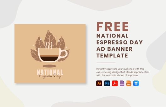 National Espresso Day Ad Banner Template