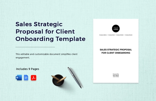 Sales Strategic Proposal for Client Onboarding Template