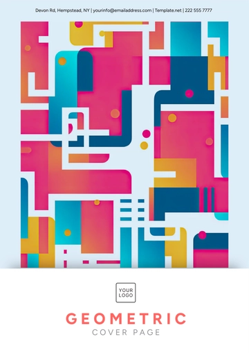 Free Geometric Half Title Cover Page Template to Edit Online