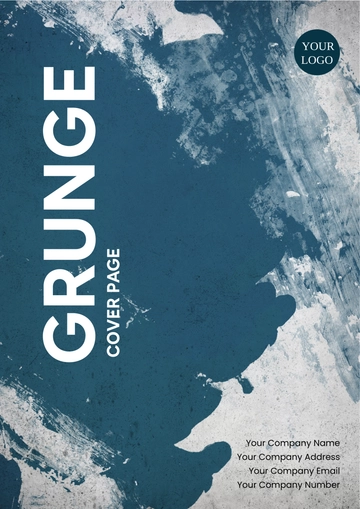 Free Grunge Half Title Cover Page Template to Edit Online