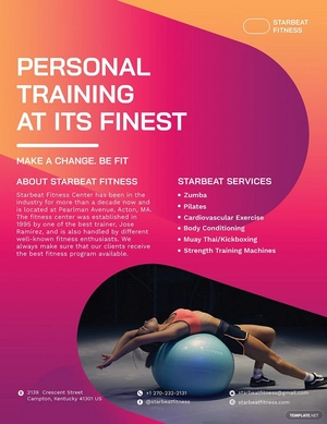 Fitness Trainer Flyer Template