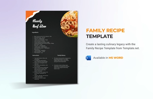 Family Recipe Template