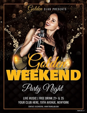 Weekend Night Party Flyer Template