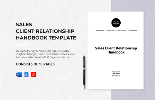 Sales Client Relationship Handbook Template