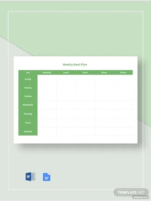 Weekly Meal Plan