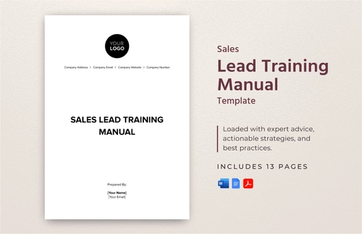 Sales Lead Training Manual Template