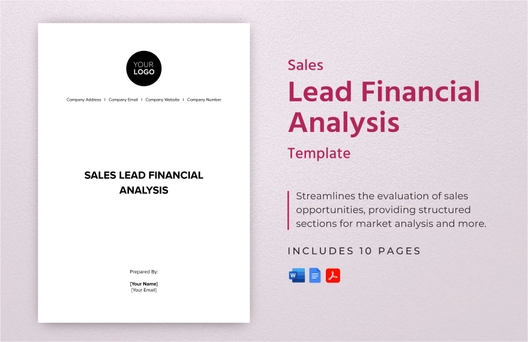 Sales Lead Financial Analysis Template