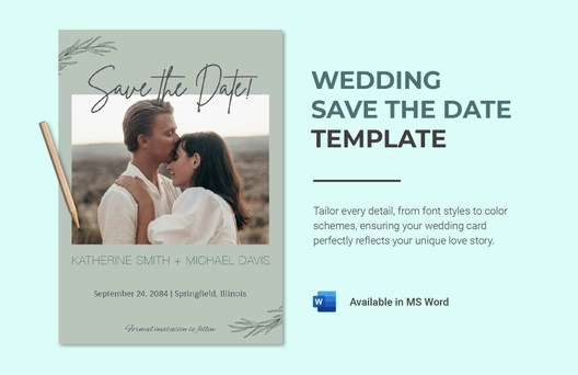 Wedding Save the Date Template