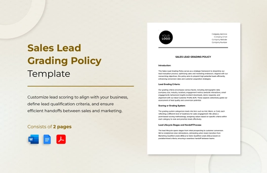 Sales Lead Grading Policy Template